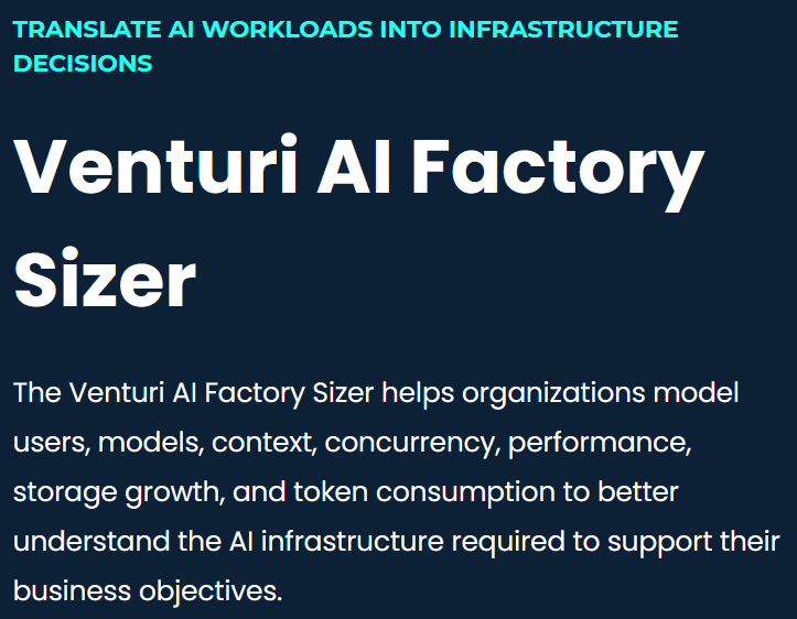 Venturi AI Factory Sizer